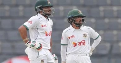 বৃষ্টি বিঘ্নিত দিনে শান্তর হাফ-সেঞ্চুরিতে ১১২ রানে এগিয়ে বাংলাদেশ